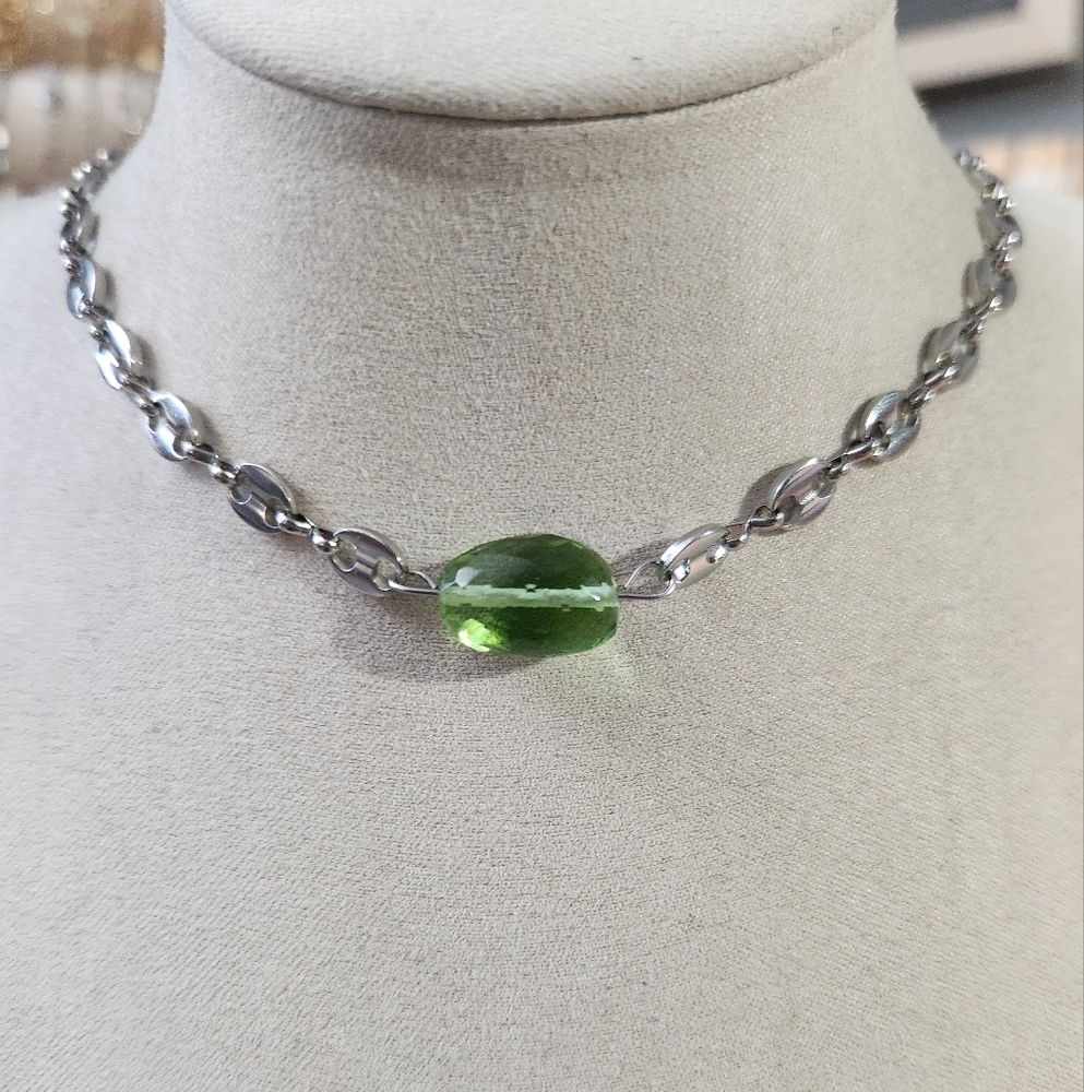 August Birthstone Peridot Necklace